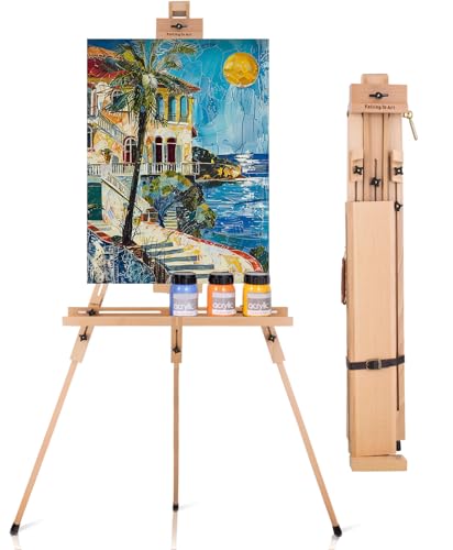 Falling in Art Plein Air Tripod Field Painting Easel, Holds up to 31''