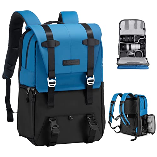 K&F CONCEPT Camera Backpack, 20L Camera Bags for Photographers - color: 05-blue