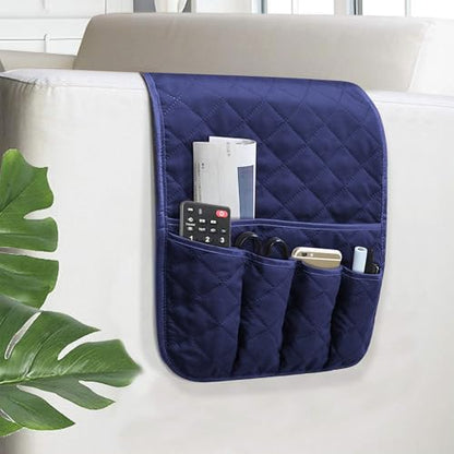 Armchair Caddy for Recliner, Non Slip Sofa Arm Organizer, Deep Blue - color: Deep Blue