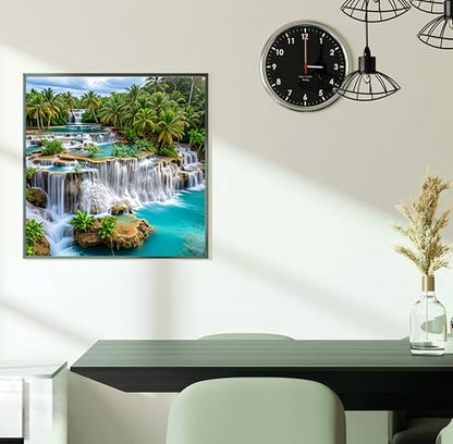 Diamond Art Kits for Adults,Waterfall SceneryDiamond Painting13.8X13.8inch - color: KM1049-1