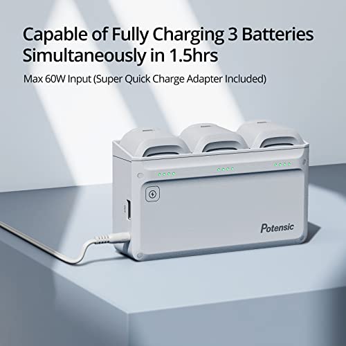 Potensic Atom SE Parallel Charging Hub, Smart Battery and Super Quick Charge Adapter Pack of 1 (Batteries in This Set is for Atom SE Only)