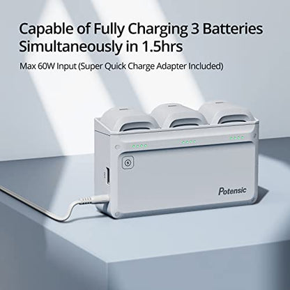 Potensic Atom SE Parallel Charging Hub, Smart Battery and Super Quick Charge Adapter Pack of 1 (Batteries in This Set is for Atom SE Only)