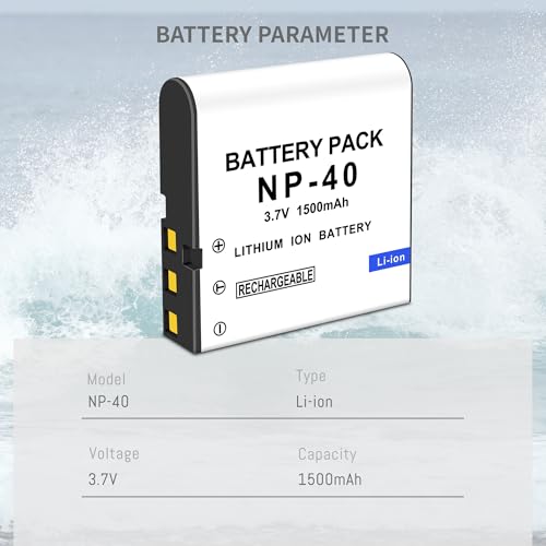 3Pack NP-40 Battery USB Dual-Channel Charger for Casio NP-40 Exilim EX-Z400