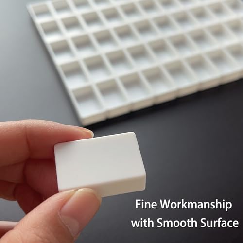 FCLUB 100PCS 3ml Empty Watercolor Full Pans, Flat Bottom Paint Pans - color: White, size: 100 Pieces 3 ml Full Pans