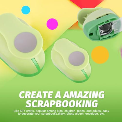 UCEC Circle Cutter, 3 Pcs Circle Puncher, 1 3/8 5/8 Inch Craft Hole Punch - color: circle, size: 3pack Circle + 30 Paper