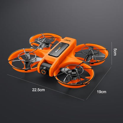 RC Drone With Screen On Controller (4.92in), UHD Dual Camera, Brushless Motor, Optical Flow Hovering, 360° Propeller Guard, 6-Axis Gyro, Headless Mode, One-Key Takeoff/Landing, 3-Speed Adjustable, 50X Zoom, Gesture Control, Trajectory Flight, Night LED, 2