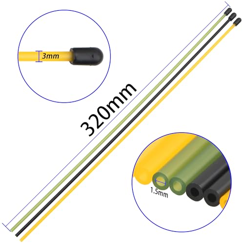 8Pcs ShareGoo Plastic Antenna Tube with Cap for RC Car Boat FPV Drone Quadcopter 2.4G Receivers,Multicolor
