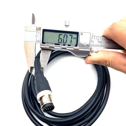 M12 12 Pin Male Connector Cable, A Code Straight Molding Male Aviation Sensor Electrical PVC Cable Industrial Molded Wire AWG26（10Meter） - size: 32.8ft