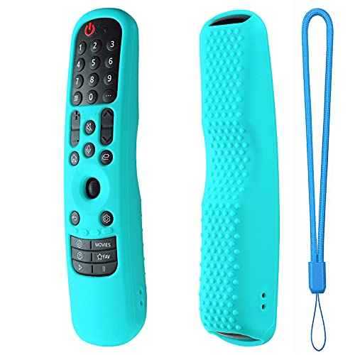 Hi Color Silicone Cover for MR24GA/MR21GA/MR22GN/MR23GA Protective Case Compatible with LG Magic TV C2 C3 G3 OLED Remote Control Slicone Sleeve with Lanyard(Mint) - color: Mint