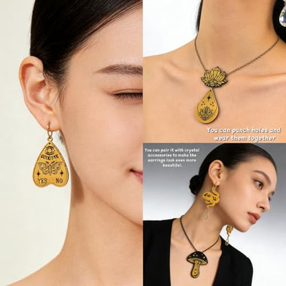 kingmise Moon Phase Earrings Pendant, epoxy Resin Silicone Mold 8943-8944