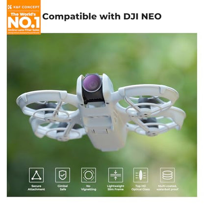 K&F CONCEPT ND & CPL Filter Set Compatible with DJI NEO, ND8 - style: CPL+ND8+ND16