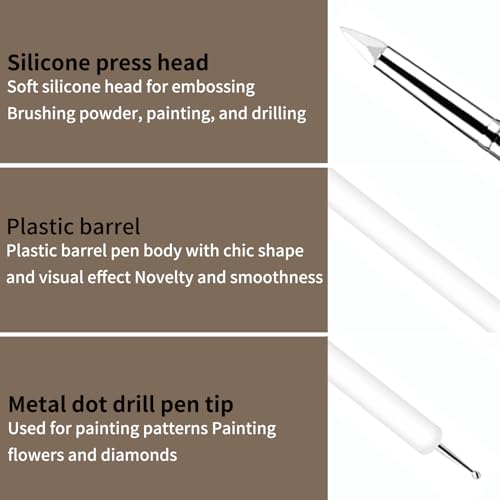 10 Pcs Silicone Clay Sculpting Tools Set, Double-Ended Dotting Tools & Silicone Brushes for Polymer Clay, Air Dry Clay, Pottery & DIY Crafting-White - color: 10Pcs-White