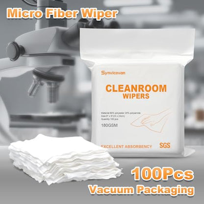 Microfiber cloths 9"x9"(100 Pcs,200GSM) - size: 9" x 9" (Pack of 100)