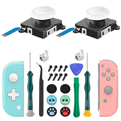 2 Pack Switch Joysticks, Joycon Joystick Replacement for Nintendo Switch - color: White 2 Pack