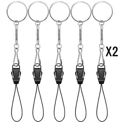 YOUOWO 10Pcs Lanyards Detachable with Plastic Buckle - color: 10 Pack Finger Ring Lanyard