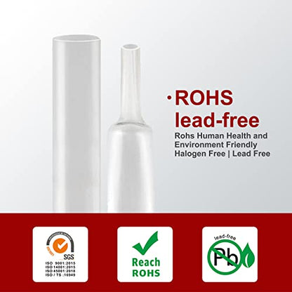 Chanzon 2:1 Ratio 1/24" (1mm) Heat Shrink Tubing 8Ft Roll Clear/Transparent - color: Transparent, size: 1mm (1/24") - 8FT