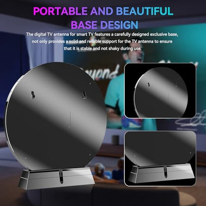 TV Antenna, 5000+ Miles Long Range Digital Antenna for Smart TVs Indoor