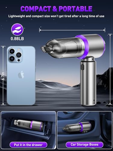 Car Vacuum Cleaner, Cordless Handheld Mini Strong Air Duster Blower