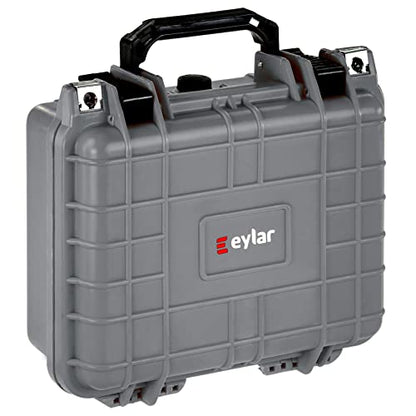 Eylar Small 10.62" Gear, Equipment, Hard Camera Case Waterproof with Foam TSA Standards (Gray) - color: Gray