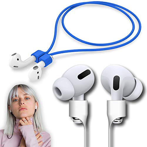 Ultra Strong Magnetic Airpod Pro Strap Anti-Lost Cord Sports Lanyard Compatible with Airpods 3rd 2nd Generation Pro 3 2 1 (Blue) - color: Blue