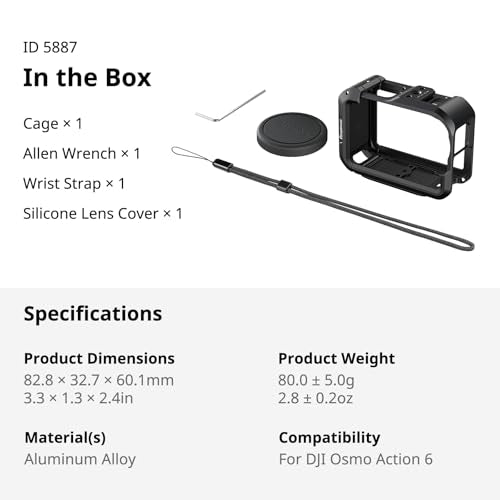 SmallRig Cage for DJI Osmo Action 6 (Advanced Edition) - 5887 - style: Advanced Cage