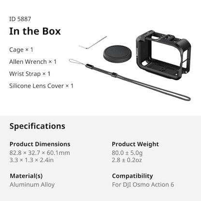 SmallRig Cage for DJI Osmo Action 6 (Advanced Edition) - 5887 - style: Advanced Cage