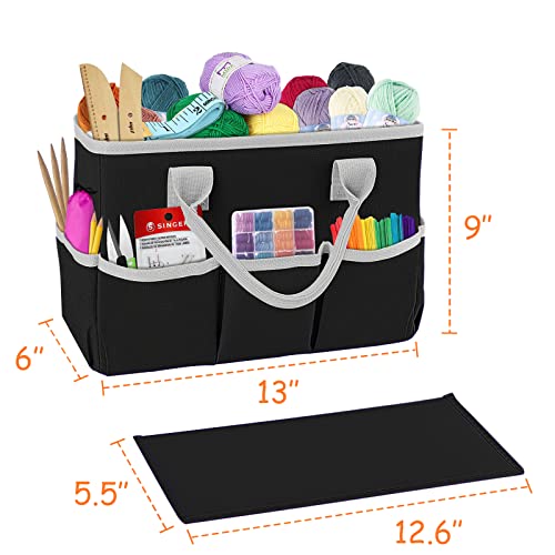 ZKOO Art Portfolio Bag (Black, 18" * 24") + Art Craft Storage Bag-Black