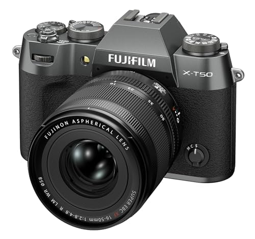 Fujifilm X-T50 Mirrorless Digital Camera XF16-50mmF2.8-4.8 R LM WR Lens Kit - Charcoal Silver Bundle with Additional Accessories