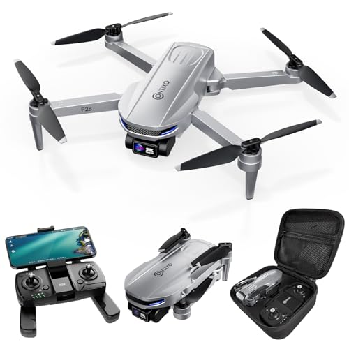 Contixo F28 GPS Drone with Camera for Adults Beginners, Foldable FPV Drone with Auto Follow, One Key Return, Waypoint Flight, Selfie Mode, 23 Min Flight Time, Carrying Case, No FAA Registration - style: F28