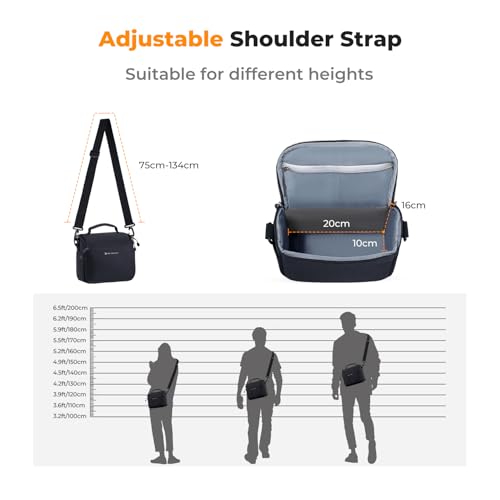 K&F CONCEPT Camera Sling Bag Small Crossbody Case - color: 04-Deep Blue