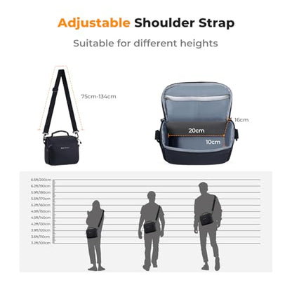 K&F CONCEPT Camera Sling Bag Small Crossbody Case - color: 04-Deep Blue