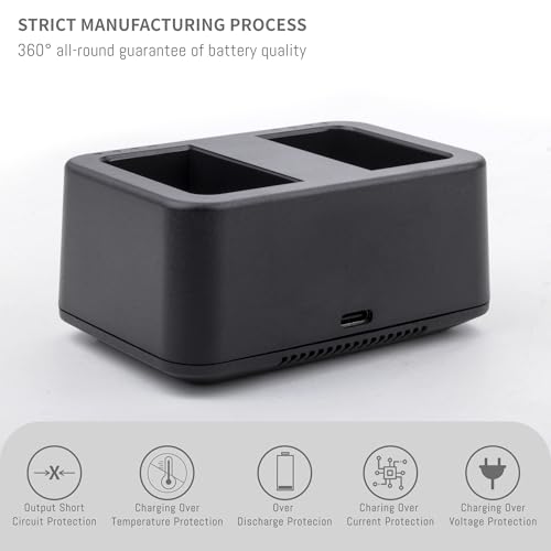 WB37 Battery Charging Hub for DJI WB37 Battery, with USB C Cable Support 65W PD (Only 1 Charger)