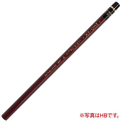 uni Wooden Pencil, H, Box of 12 (HUH),Brown - style: H