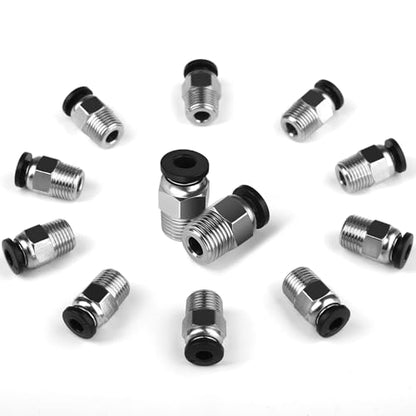 10PCS PC4-M10 PTFE Tube Connector Fittings, Bowden Coupler for 3D Printer