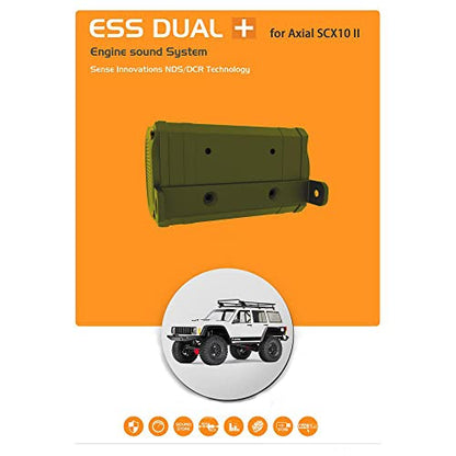 ESS Dual Engine Sound Simulator System for Axial SCX10/SCX10 II Traxxas TRX4 Axial Wraith (Dual+Engine)