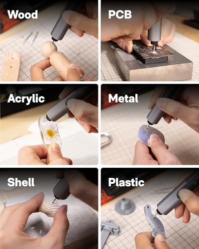 HOTO 2-in-1 Master DIY & Repair Kit: Compact Craft Power Tool Kit – Includes Mini Rotary Tool & Electric Mini Drill Pen