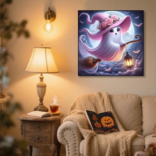 Axquilon Halloween Ghost Diamond Art Kits for Adults 12x12 inch - color: Halloween Ghost
