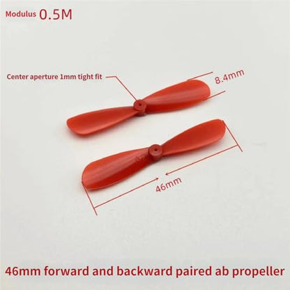 4pcs AB Propeller Blades 45-75mm Mini Drone Propellers, Compatible with Drones, Gliders, and Foam Aircraft (45mm-Red) - style: 45mm-Red
