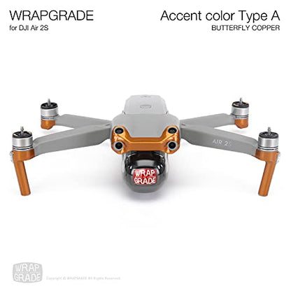 Wrapgrade Skin Compatible with DJI Air 2S | Accent Color A (Butterfly Copper) - color: BUTTERFLY COPPER