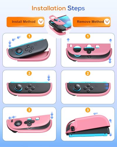 FYOUNG Switch 2 Case Pink, Slim Protective Hard Shell for Nintendo 2 - color: Solid Pink