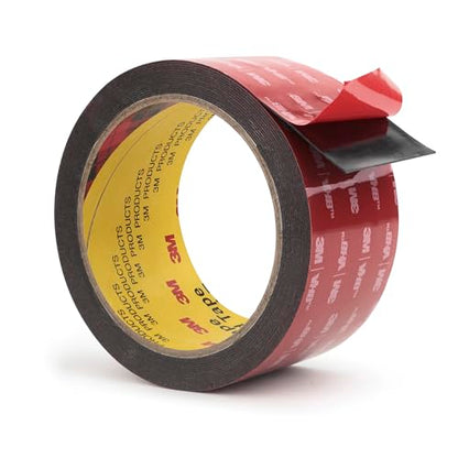 3M Heavy Duty Double Sided Tape 2''x15.4Ft 0.043in Thick 5952 Black - color: Black, size: Width 2"