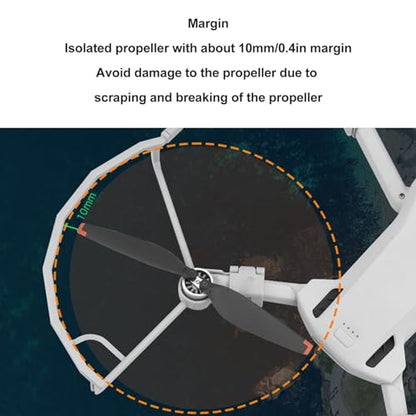 HERCHR Drone Propeller Protector Sliver Propeller Blade Crash Guard Cover Bumper Drone PropellerGuard Crash for DJI Mini 3 Mini 3 Pro