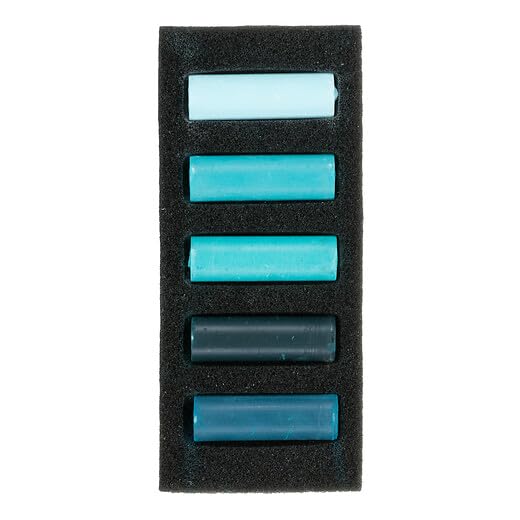 Rembrandt Soft Pastel Micro Set, 5-Piece Half Sticks, Cool Greens - color: Cool Greens, style: 5 Half Sticks in Micro Set