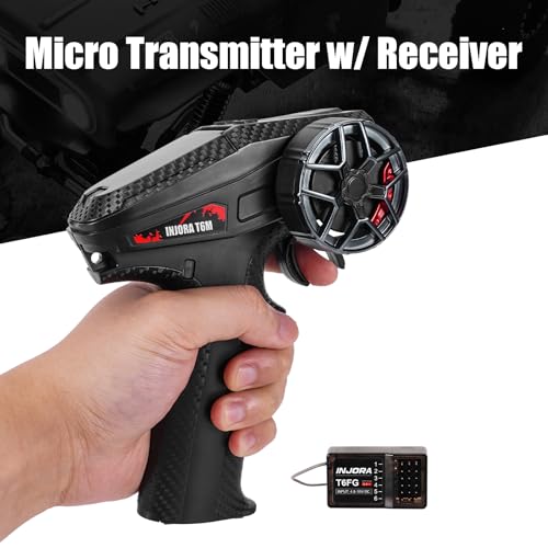 INJORA T6M 2.4GHz Transmitter with 6CH Receiver for 1/24 1/18 RC Crawler