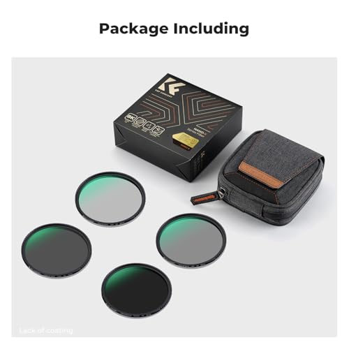 K&F CONCEPT 58mm Fixed ND4 ND8 ND64 ND1000 Lens Filters Kit - size: 58mm