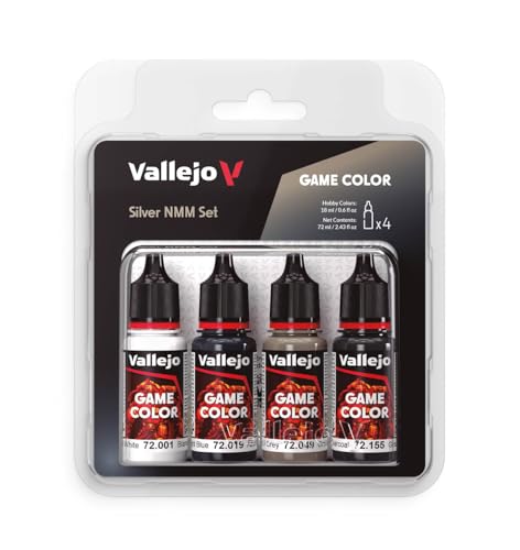 Vallejo - Silver NMM Color Set, Game Color, 4 Bottles x 0.6 fl.oz. - style: Silver NMM Color Set