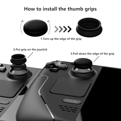 PlayVital Thumb Grip Caps for Steam Deck LCD, Silicone Thumbsticks Grips Joystick Caps for Steam Deck OLED - Cozy Bear - color: Cozy Bear