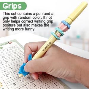 CosyCorner Magical Handwriting Workbooks Handwriting Practice Magic Copybook, Handwriting Aid Magic Pen Reusable Copybook Grooves Template Design for Children (5)