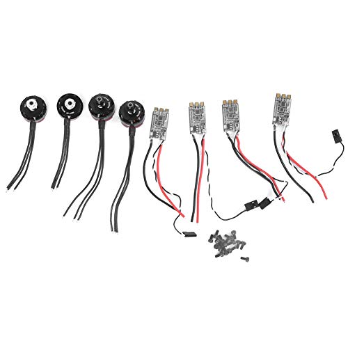 RS2205 2300KV Brushless Motor, 30A ESC 4Pcs with Low CG Lightweight Design for FPV Racing Drone Quadcopter Frame (Brushless Motor + ESC Set)
