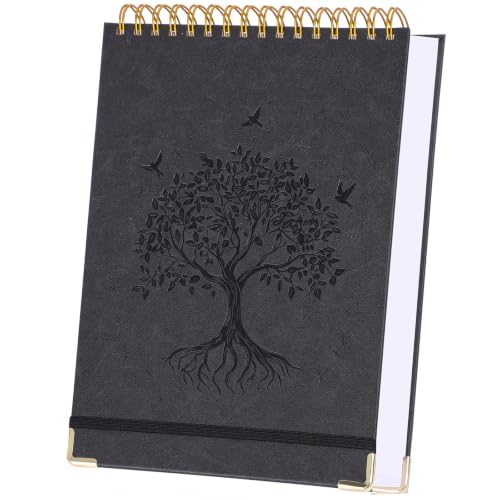 Blank Notebook Journal, Hardcover Sketchbook, 300 Page No Bleed Thick Paper - color: Black, size: B5 (7" x 10")